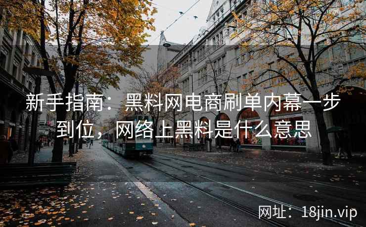 新手指南：黑料网电商刷单内幕一步到位，网络上黑料是什么意思