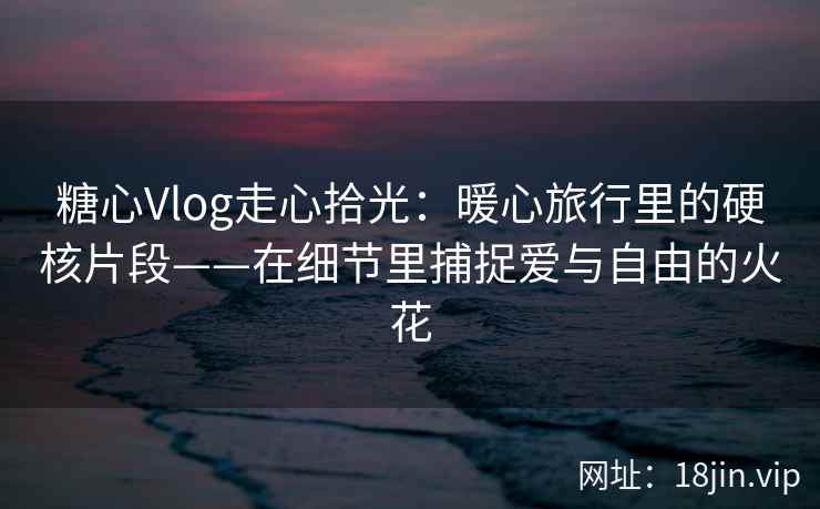 糖心Vlog走心拾光：暖心旅行里的硬核片段——在细节里捕捉爱与自由的火花